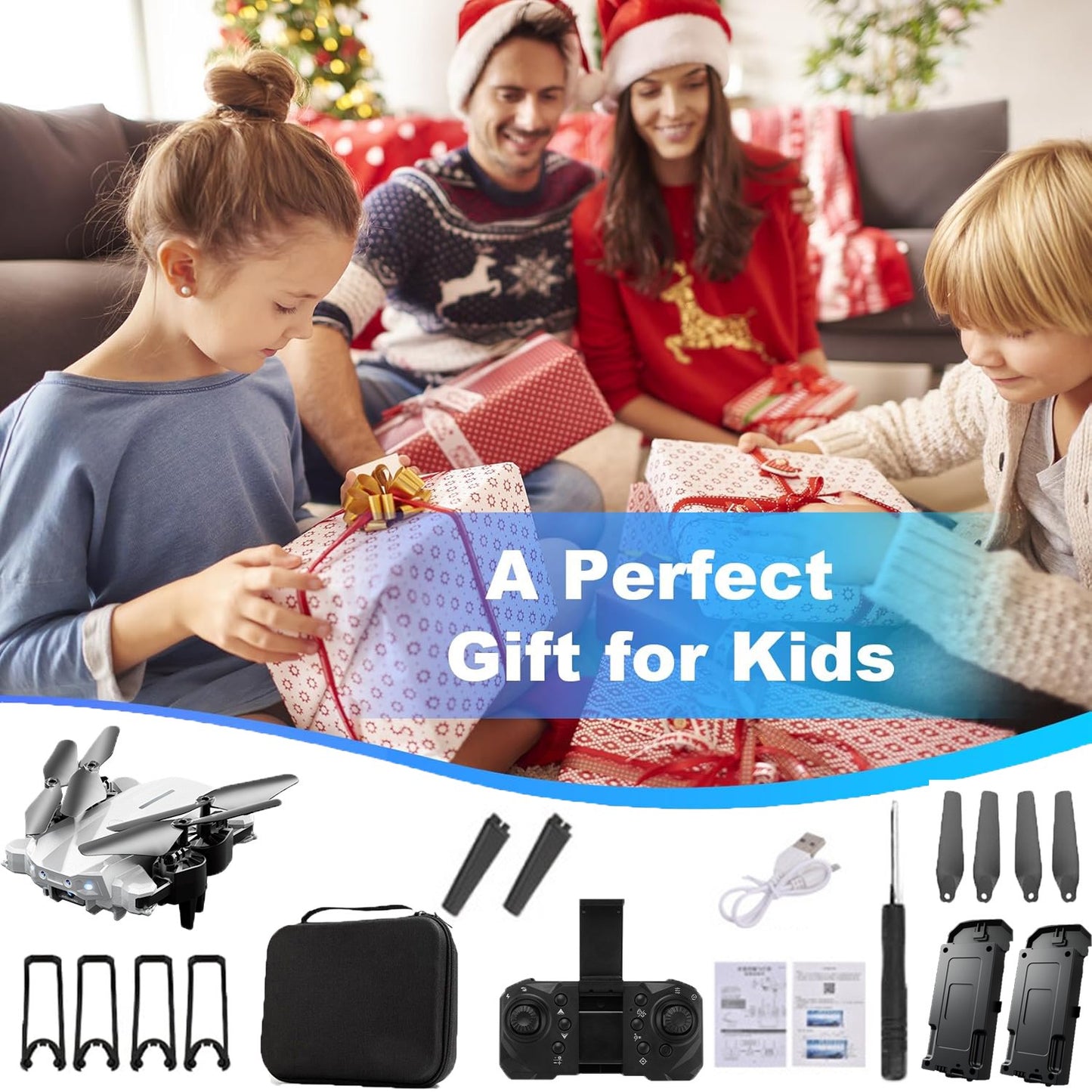 Drones with Camera for adults & Kids,4K HD FPV Mini Drones lightweight Anti-Shake with Obstacle Avoidance for Beginner