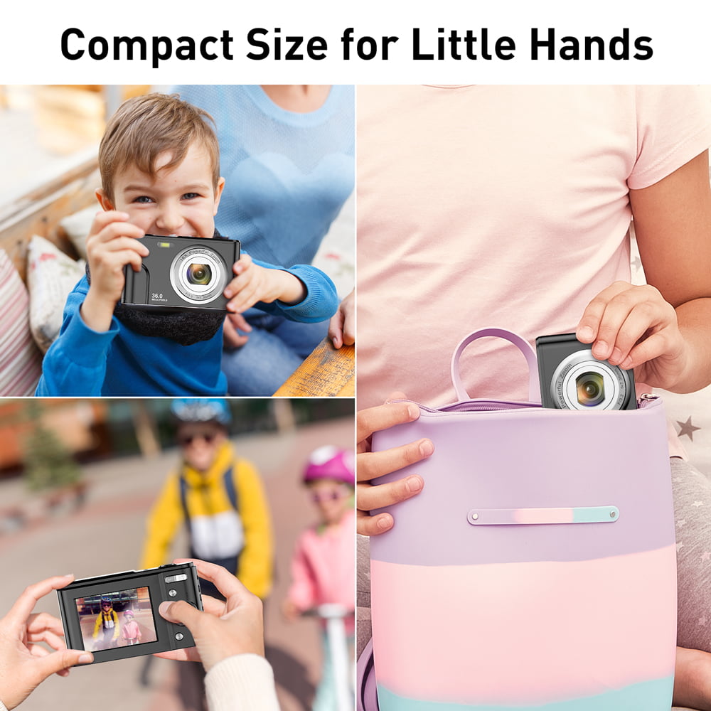 ACTITOP Kids Digital Camera, FHD 1080P 36MP 16X Digital Zoom, Compact Mini Camera