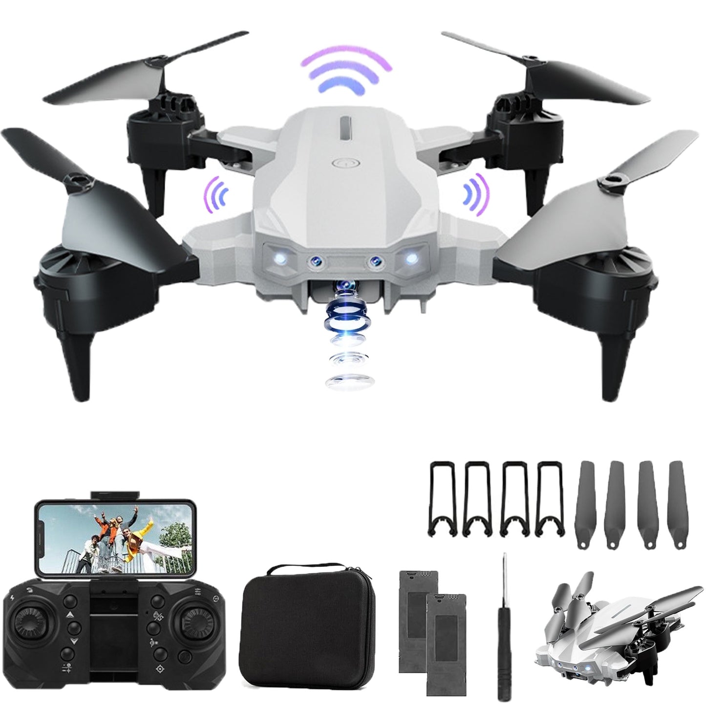 Drones with Camera for adults & Kids,4K HD FPV Mini Drones lightweight Anti-Shake with Obstacle Avoidance for Beginner