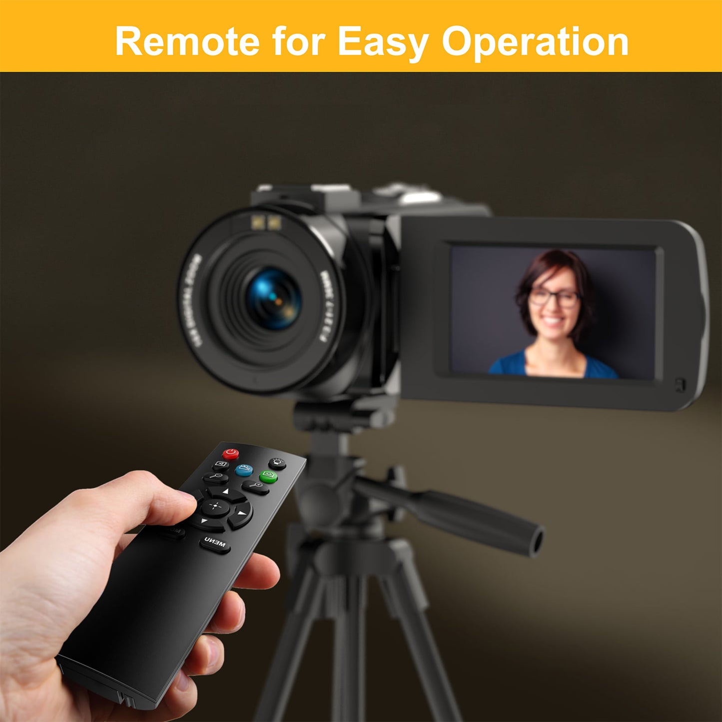 Video Camera Camcorder Ultra FHD 1080P 30FPS 24MP YouTube Vlogging Camera 3.0 Touch Screen 16X Digital Zoom with Remote Control Microphone 2 Batteries