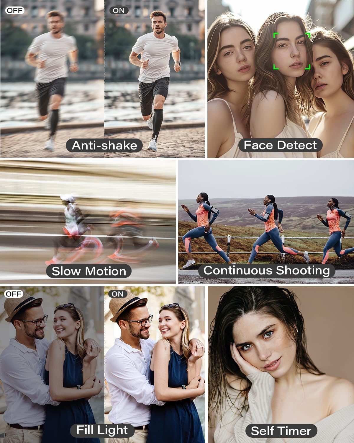 ACTITOP Digital Camera 4K Ultra HD 64MP Vlog Dual Camera for Youtube with 32GB Card,16x Zoom Autofocus Video for Photography