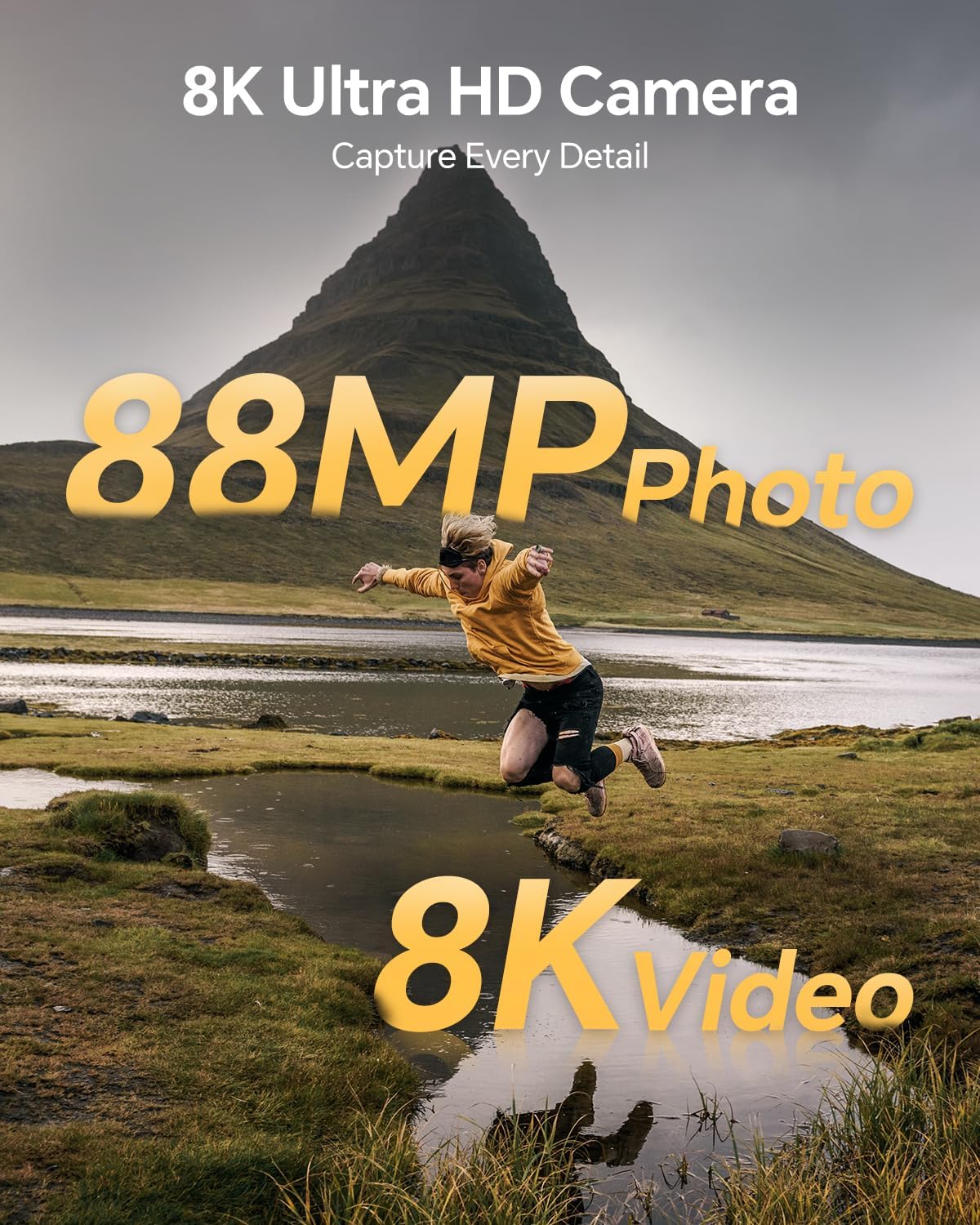 ACTITOP Digital Camera for Photography 8K 88MP Autofocus WiFi Vlog Dual Camera for YouTube with 32GB Card,16X Digital Zoom Touch Screen Video Camera